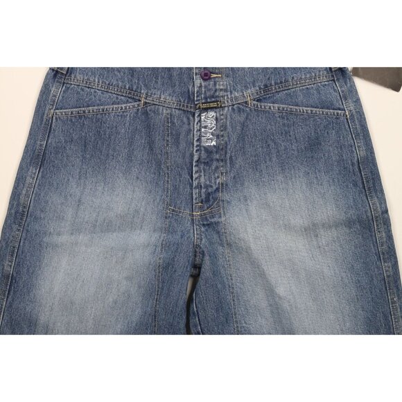 Deadstock Vtg 90s Marithe Francois Girbaud Mens 32 Loose Denim Jean Shorts Blue - Picture 3 of 11